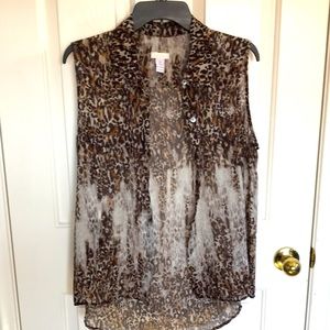Chico’s Animal Print Blouse